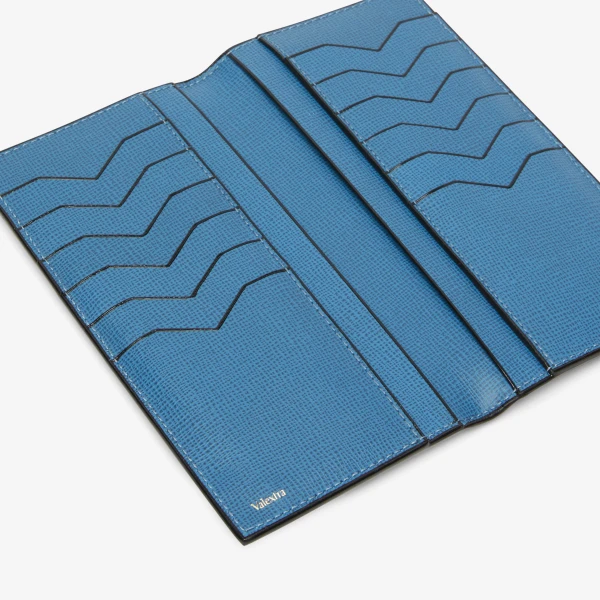 Valextra Vertical Wallet 12CC in Cobalt Blue | Cases | Coveti