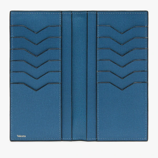 Valextra Vertical Wallet 12CC in Cobalt Blue | Cases | Coveti