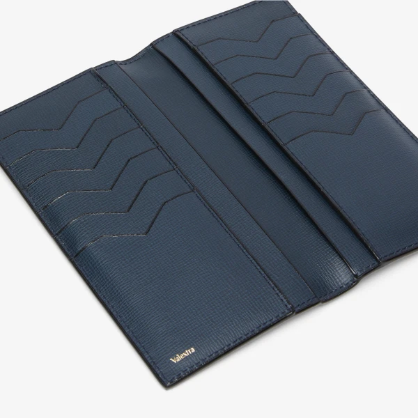 Valextra Vertical Wallet 12CC in Dark Blue | Cases | Coveti
