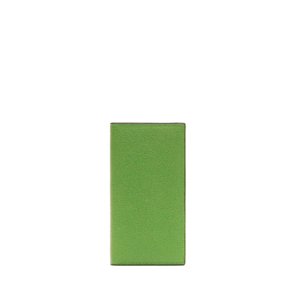 Valextra Vertical Wallet 12CC in Grass Green | Cases | Coveti
