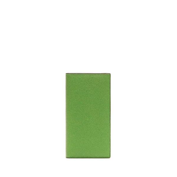 Valextra Vertical Wallet 12CC in Grass Green | Cases | Coveti