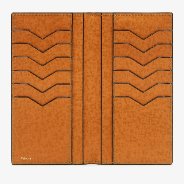Valextra Vertical Wallet 12CC in Havana Brown | Cases | Coveti