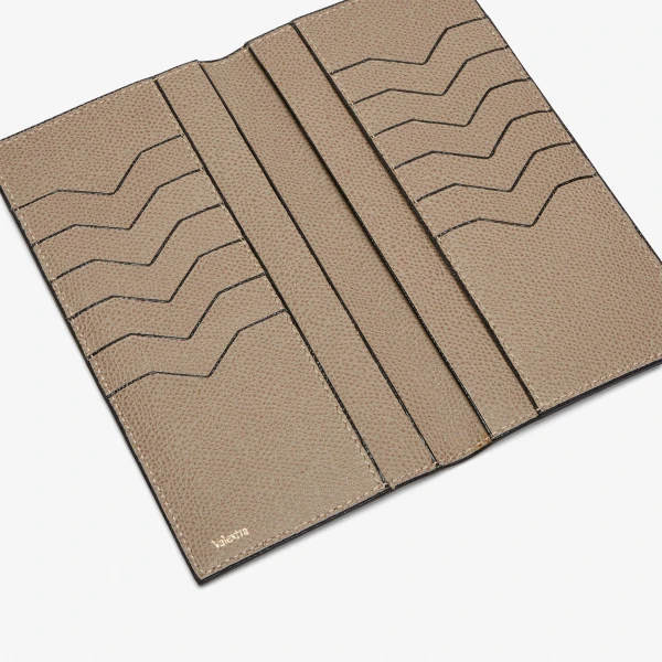 Valextra Vertical Wallet 12CC in Oyster Brown | Cases | Coveti