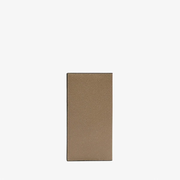 Valextra Vertical Wallet 12CC in Oyster Brown | Cases | Coveti