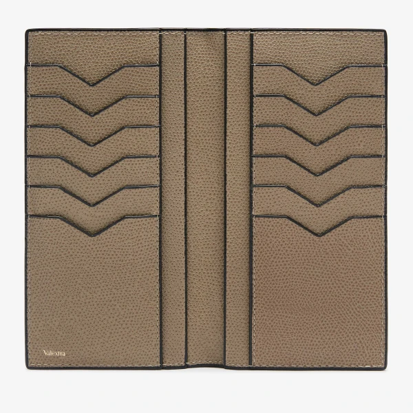 Valextra Vertical Wallet 12CC in Oyster Brown | Cases | Coveti