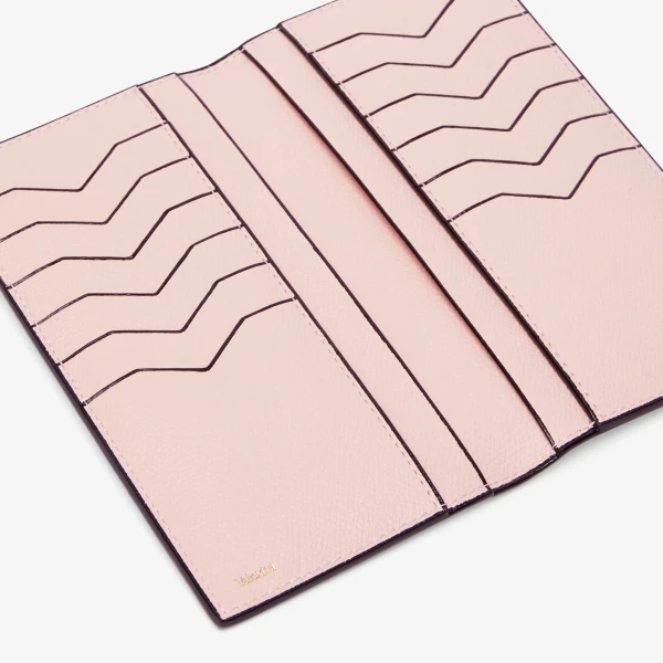 Valextra Vertical Wallet 12CC in Peony Pink | Wallets & Purses | Coveti