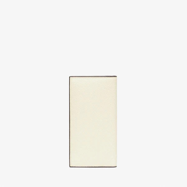 Valextra Vertical Wallet 12CC in Pergamena White, Millepunte | Cases | Coveti