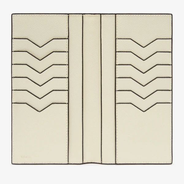 Valextra Vertical Wallet 12CC in Pergamena White, Millepunte | Cases | Coveti