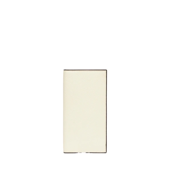 Valextra Vertical Wallet 12CC in Pergamena White, Millepunte | Cases | Coveti