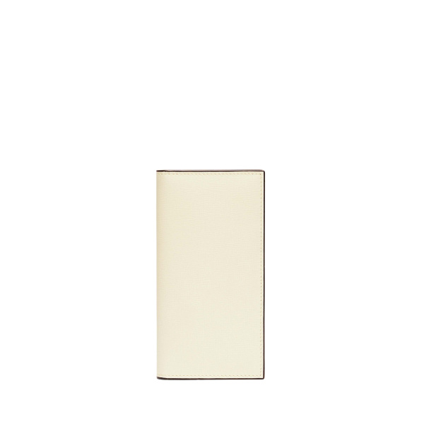 Valextra Vertical Wallet 12CC in Pergamena White, Pave | Cases | Coveti