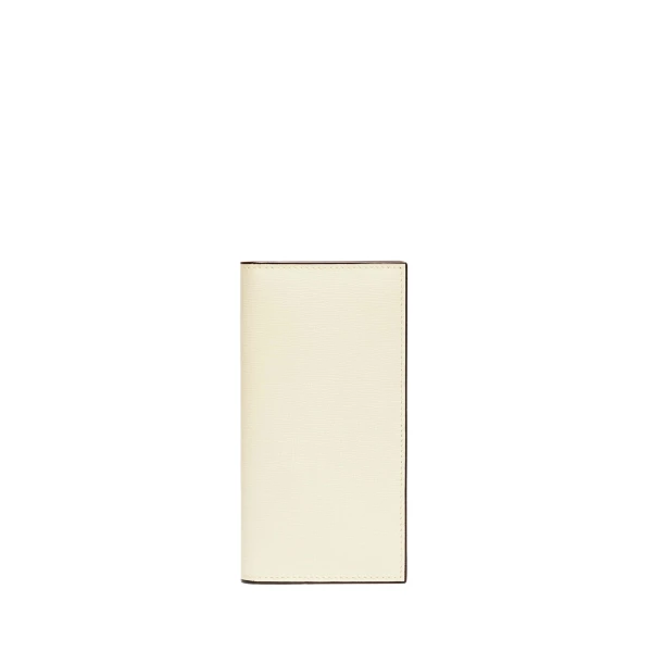 Valextra Vertical Wallet 12CC in Pergamena White, Pave | Cases | Coveti