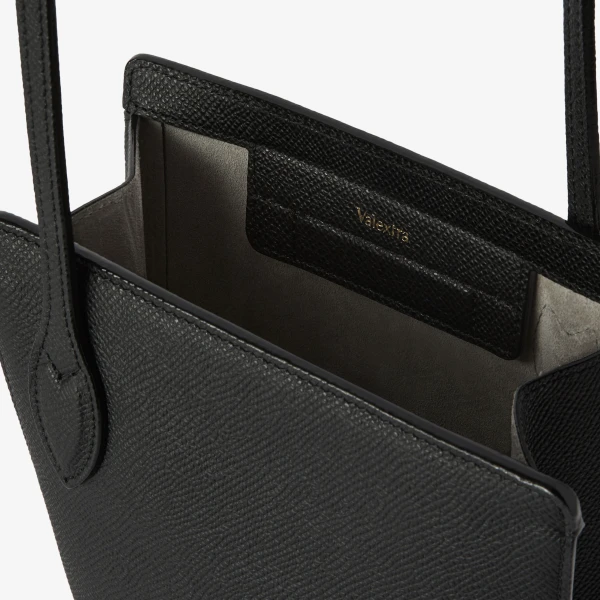 Valextra Vivi Crossbody Phone Bag in Black | Shoulder & Crossbody Bags | Coveti