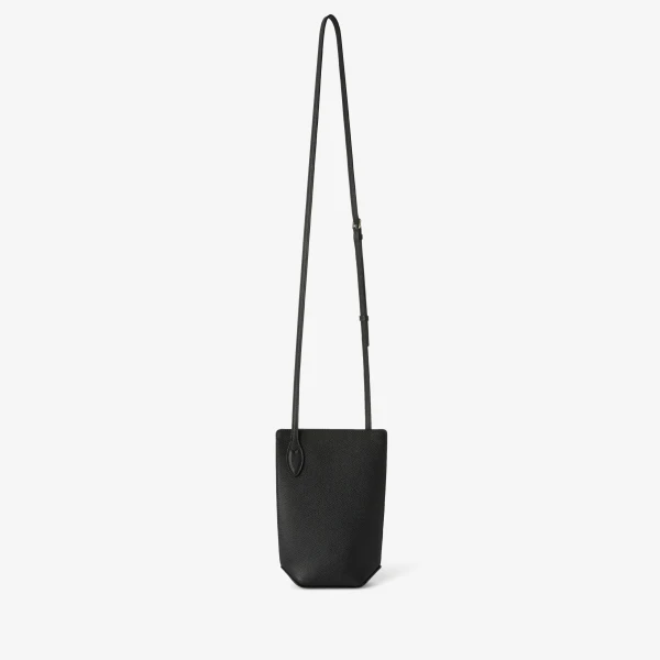 Valextra Vivi Crossbody Phone Bag in Black | Shoulder & Crossbody Bags | Coveti