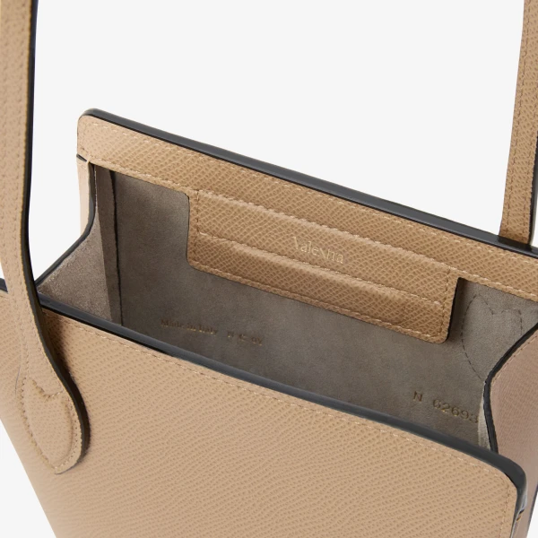 Valextra Vivi Crossbody Phone Bag in Cashmere Beige | Shoulder & Crossbody Bags | Coveti