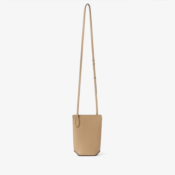 Valextra Vivi Crossbody Phone Bag in Cashmere Beige | Shoulder & Crossbody Bags | Coveti