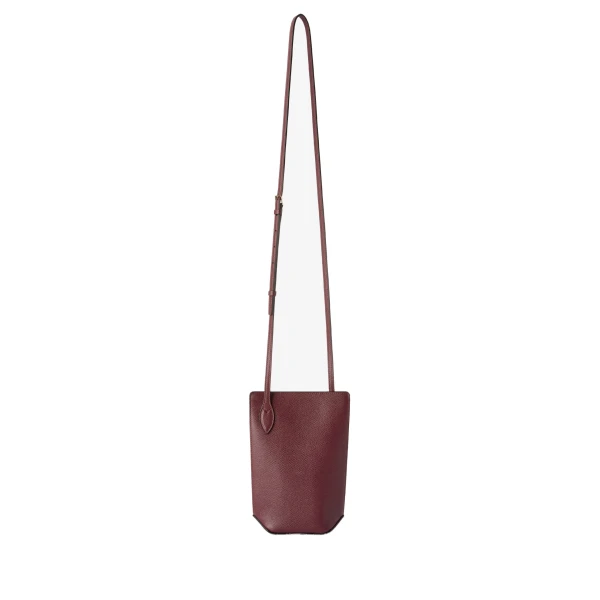 Valextra Vivi Crossbody Phone Bag in Claret Red | Shoulder & Crossbody Bags | Coveti