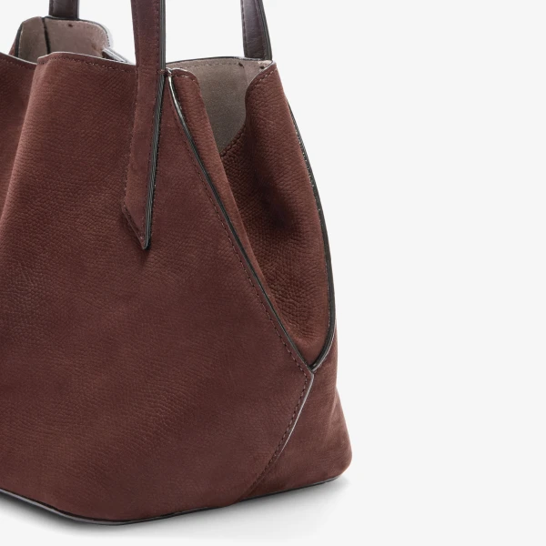 Valextra Vivi Gio Senso Two Handles Bag in Chocolate Brown | Totes & Top-Handle Bags | Coveti