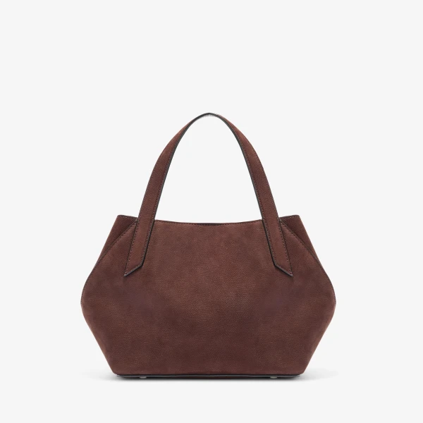 Valextra Vivi Gio Senso Two Handles Bag in Chocolate Brown | Totes & Top-Handle Bags | Coveti