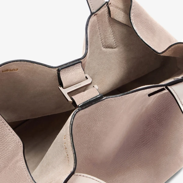 Valextra Vivi Gio Senso Two Handles Bag in Nude Pink | Totes & Top-Handle Bags | Coveti