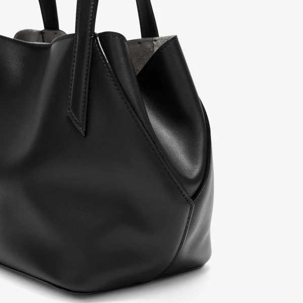 Valextra Vivi Gio Sublime Two Handles Bag in Black | Totes & Top-Handle Bags | Coveti