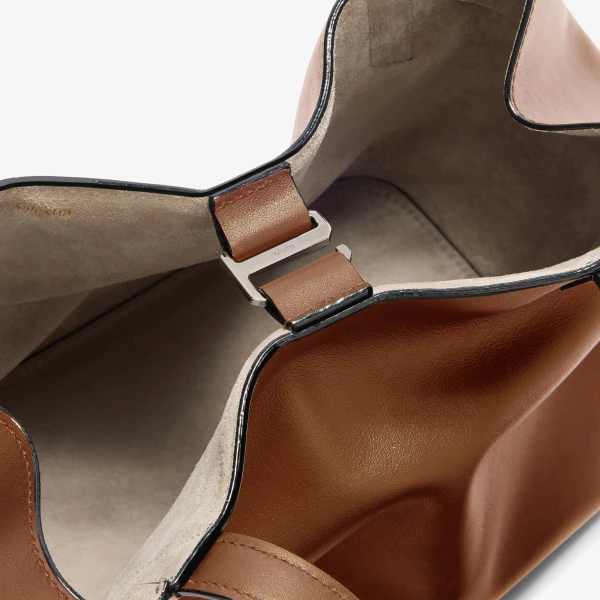 Valextra Vivi Gio Sublime Two Handles Bag in Chocolate Brown | Totes & Top-Handle Bags | Coveti