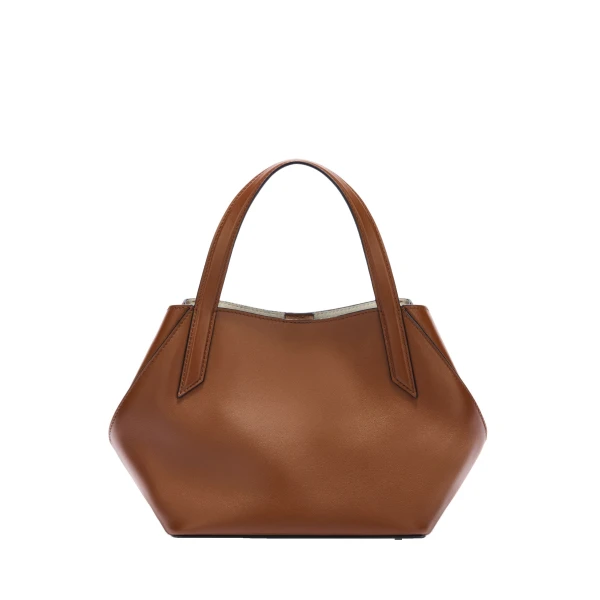 Valextra Vivi Gio Sublime Two Handles Bag in Chocolate Brown | Totes & Top-Handle Bags | Coveti