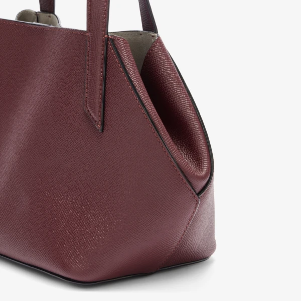 Valextra Vivi Gio Two Handles Bag in Claret Red | Totes & Top-Handle Bags | Coveti
