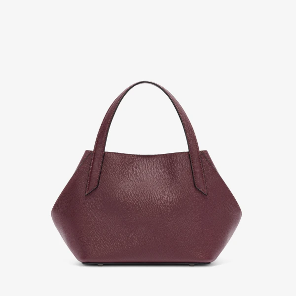 Valextra Vivi Gio Two Handles Bag in Claret Red | Totes & Top-Handle Bags | Coveti