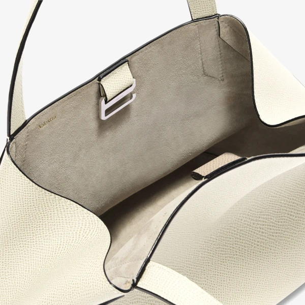 Valextra Vivi Gio Two Handles Bag in Pergamena White | Totes & Top-Handle Bags | Coveti