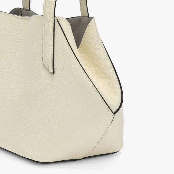 Valextra Vivi Gio Two Handles Bag in Pergamena White | Totes & Top-Handle Bags | Coveti