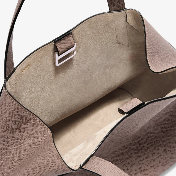 Valextra Vivi Gio Two Handles Bag in Sahara Brown | Totes & Top-Handle Bags | Coveti
