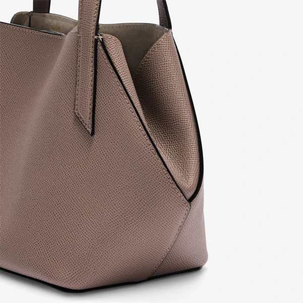 Valextra Vivi Gio Two Handles Bag in Sahara Brown | Totes & Top-Handle Bags | Coveti