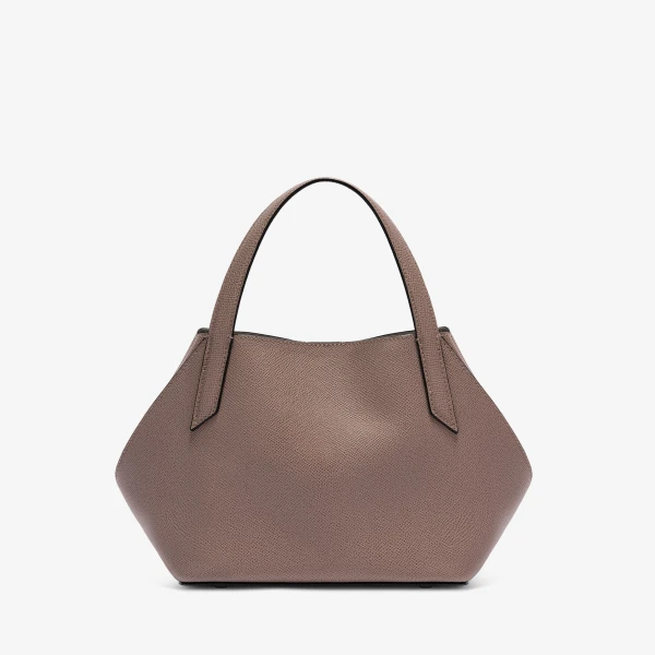 Valextra Vivi Gio Two Handles Bag in Sahara Brown | Totes & Top-Handle Bags | Coveti