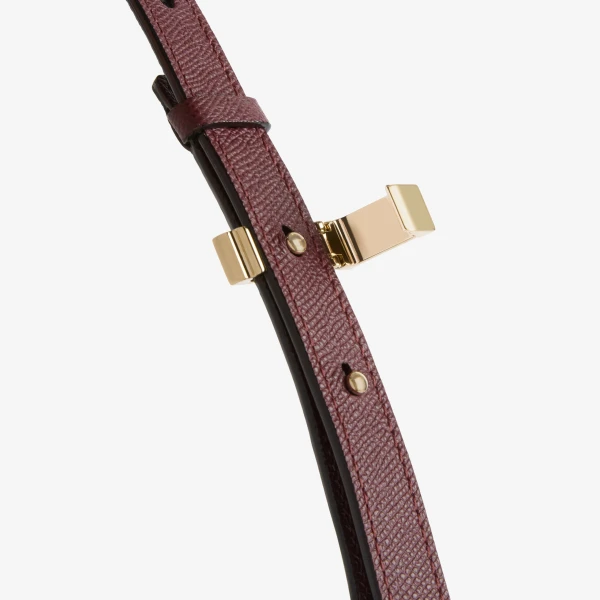 Valextra Vivi Hobo Medium Bag in Claret Red | Shoulder & Crossbody Bags | Coveti