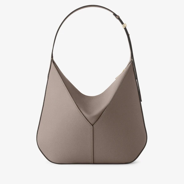 Valextra Vivi Hobo Medium Bag in Sahara Brown | Shoulder & Crossbody Bags | Coveti
