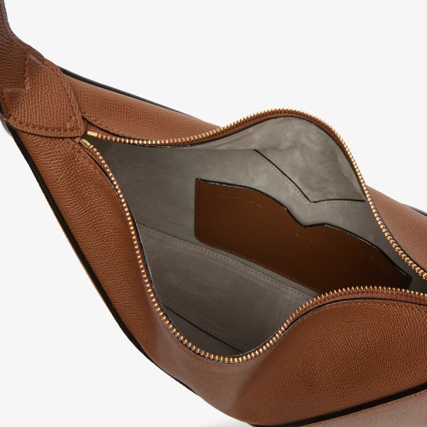 Valextra Vivi Hobo Mini Bag in Chocolate Brown | Mini Bags | Coveti