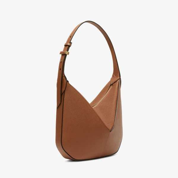 Valextra Vivi Hobo Mini Bag in Chocolate Brown | Mini Bags | Coveti
