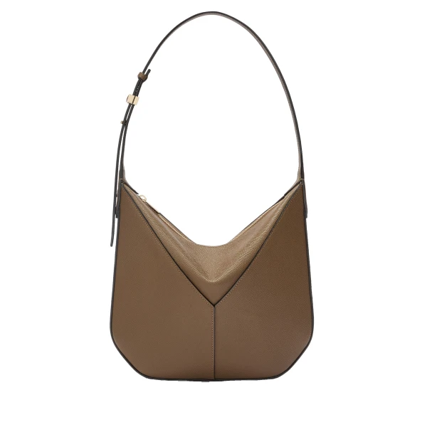 Valextra Vivi Hobo Mini Bag in Khaki | Mini Bags | Coveti