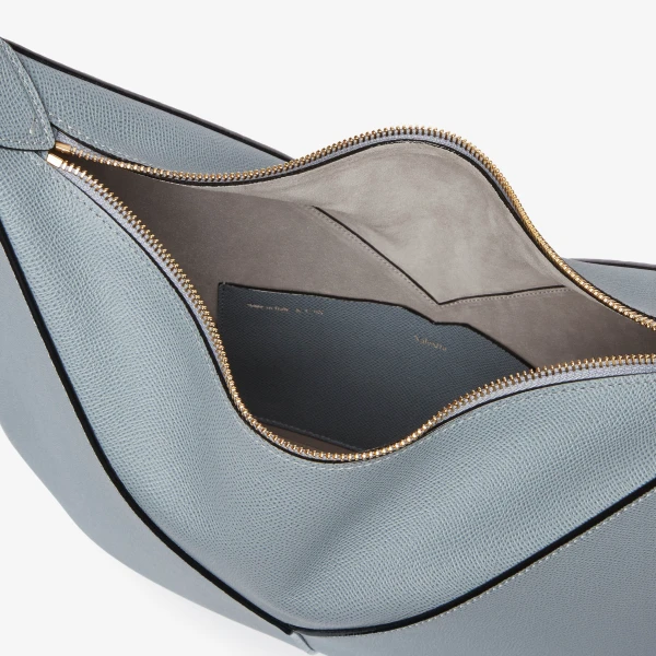Valextra Vivi Hobo Mini Bag in Niagara Blue | Mini Bags | Coveti