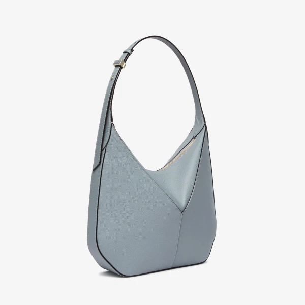 Valextra Vivi Hobo Mini Bag in Niagara Blue | Mini Bags | Coveti