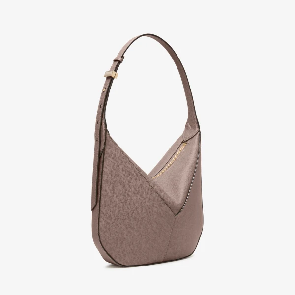 Valextra Vivi Hobo Mini Bag in Sahara Brown | Mini Bags | Coveti