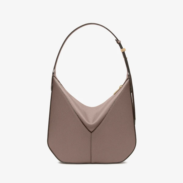 Valextra Vivi Hobo Mini Bag in Sahara Brown | Mini Bags | Coveti