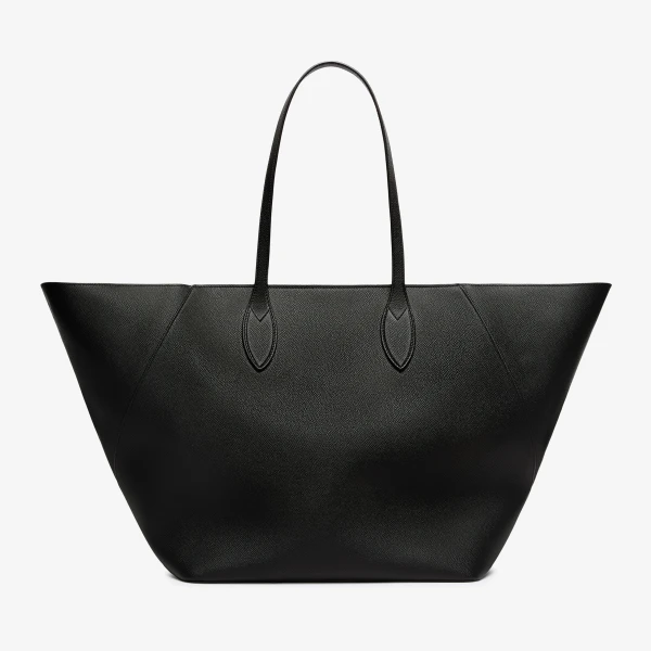 Valextra Vivi Shopping Large Bag in Black | Totes & Top-Handle Bags | Coveti