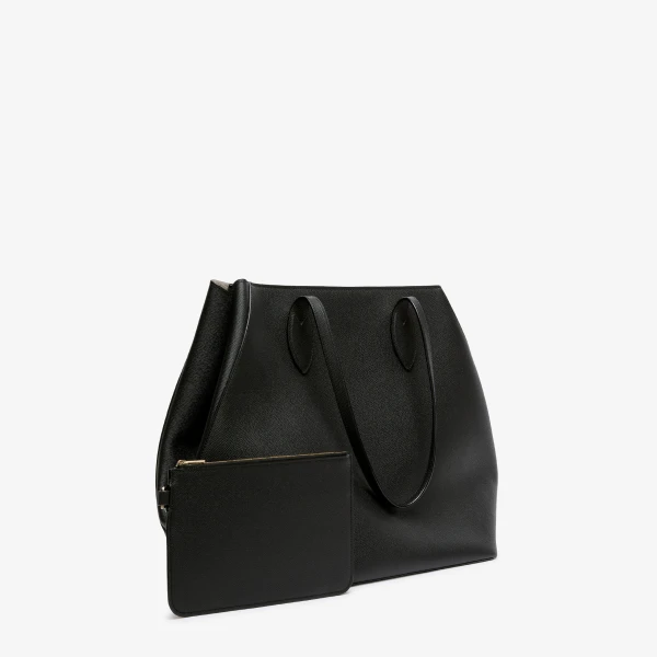 Valextra Vivi Shopping Large Bag in Black | Totes & Top-Handle Bags | Coveti