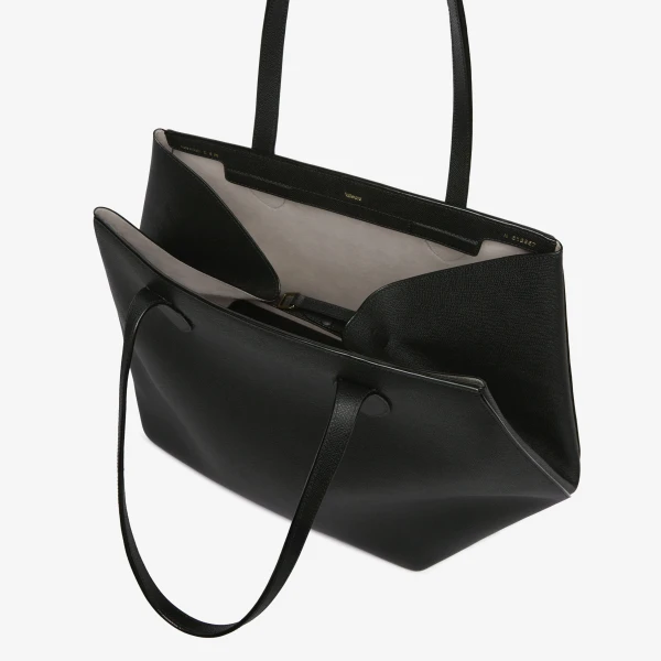 Valextra Vivi Shopping Large Bag in Black | Totes & Top-Handle Bags | Coveti