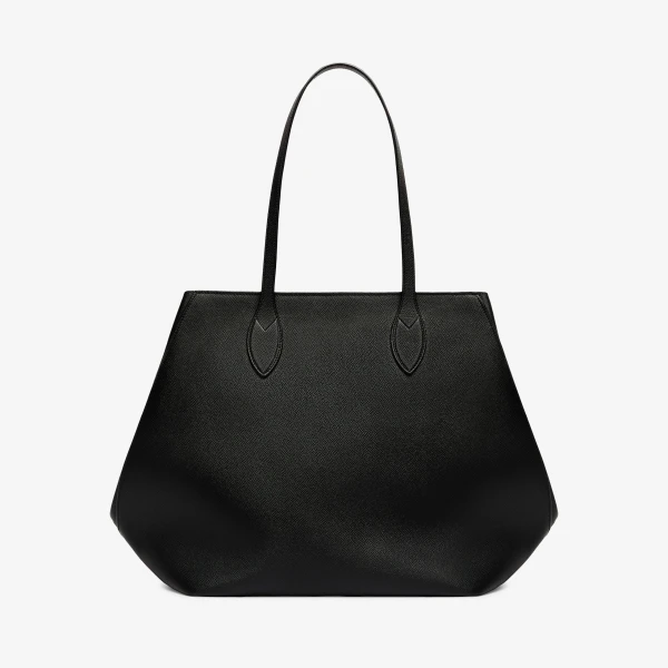 Valextra Vivi Shopping Large Bag in Black | Totes & Top-Handle Bags | Coveti