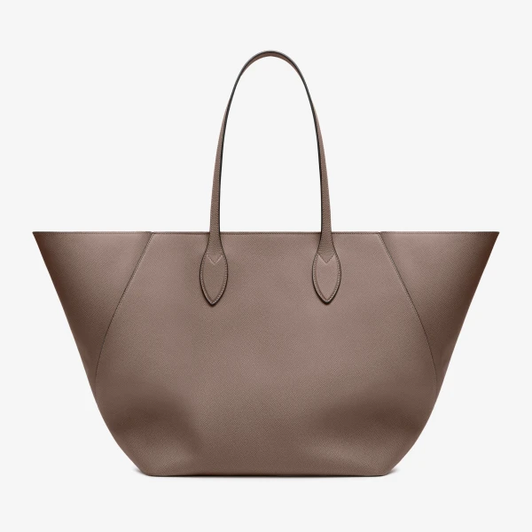 Valextra Vivi Shopping Large Bag in Sahara Brown | Totes & Top-Handle Bags | Coveti