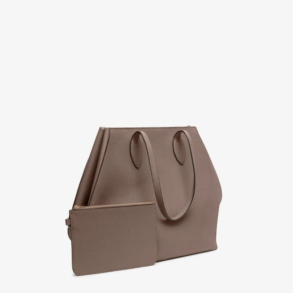 Valextra Vivi Shopping Large Bag in Sahara Brown | Totes & Top-Handle Bags | Coveti