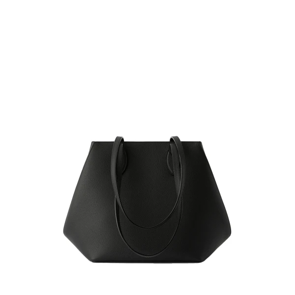 Valextra Vivi Shopping Medium Bag in Black | Totes & Top-Handle Bags | Coveti
