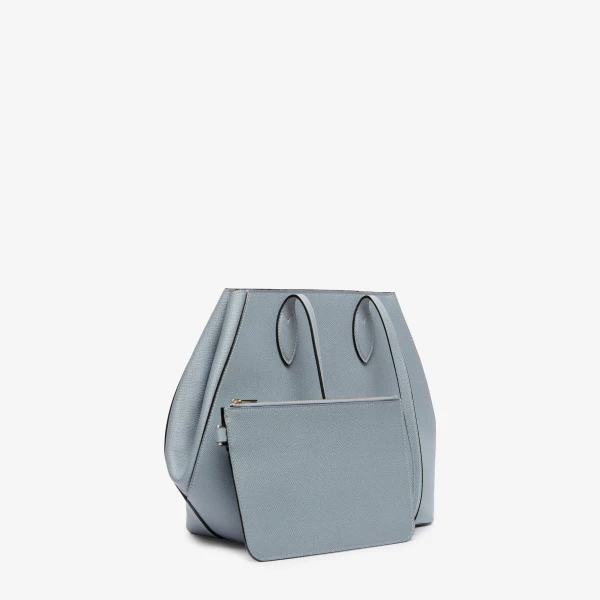 Valextra Vivi Shopping Medium Bag in Niagara Blue | Totes & Top-Handle Bags | Coveti